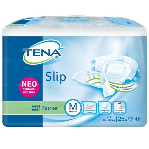 Tena Slip Super Πάνες Ακράτειας 25τμχ Tena Slip Super Πάνες Ακράτειας 25τμχ