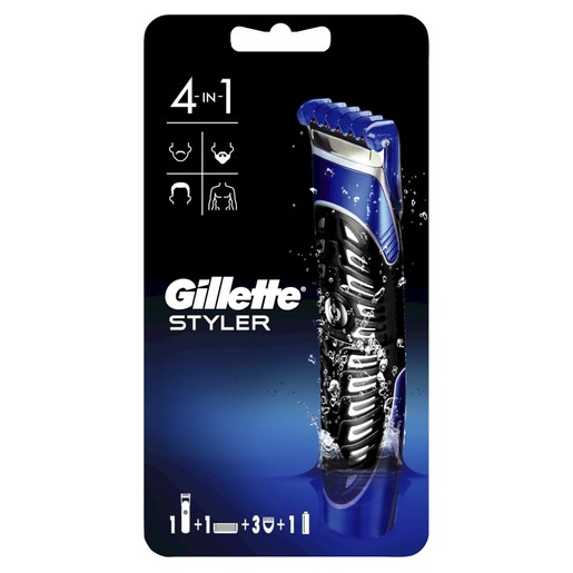 Gillette Styler 4in1 Precision Body & Beard Trimmer, Shaver & Edger 1 Τεμάχιο