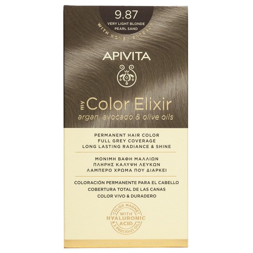 Apivita My Color Elixir Permanent Hair Color 1 Τεμάχιο - 9.87 Ξανθό Πολύ Ανοιχτό Περλέ Μπεζ
