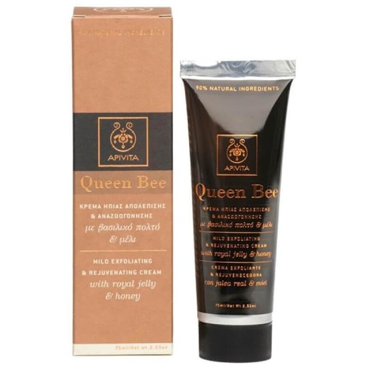 Apivita Queen Bee Mild Exfoliating Cream With Royal Jelly & Honey 75ml Apivita Queen Bee Mild Exfoliating Cream With Royal Jelly & Honey 75ml