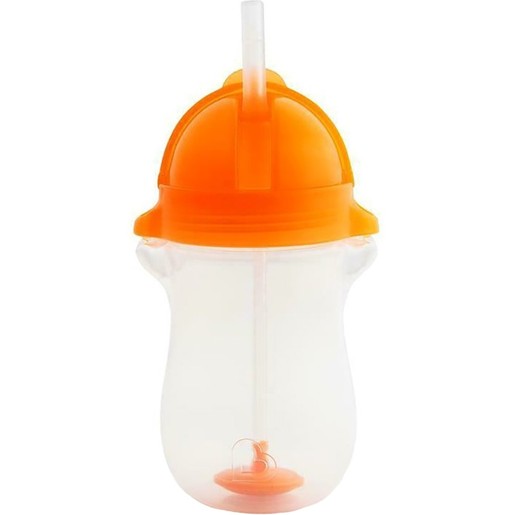 Munchkin Click Lock Tip & Sip Tall Straw Cup 12m+, 296ml - Πορτοκαλί