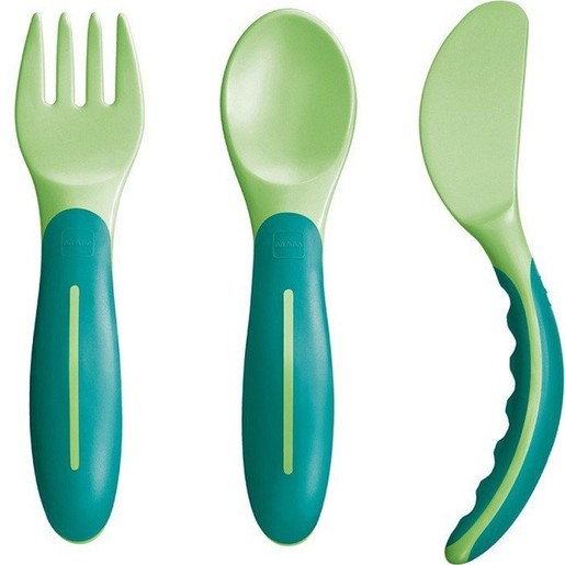 Mam Baby’s Cutlery Set 6m+ Πράσινο 1 Τεμάχιo, Κωδ 515
