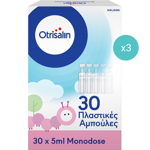 Σετ Otrisalin Sterile Nasal Solution in Ampoules 3x(30x5ml)