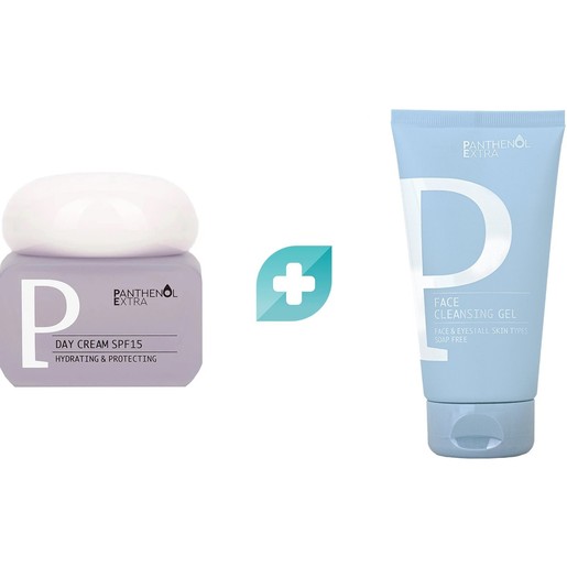 Medisei Panthenol Extra Promo Hydrating & Protecting Day Cream Spf15, 50ml & Δώρο Face Cleansing Gel 50ml