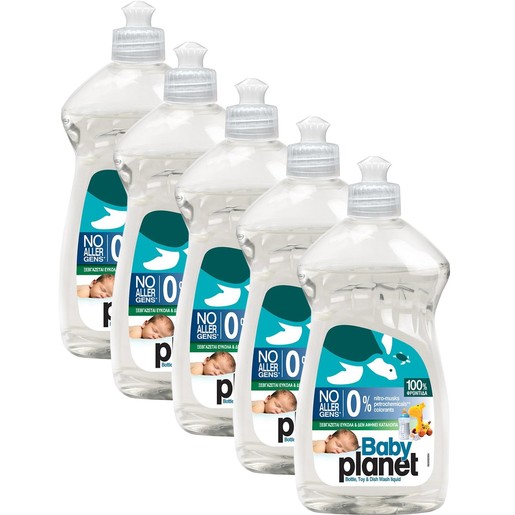 Σετ Baby Planet Bottle, Toy & Dish Wash Liquid 2.125ml (5x425ml)