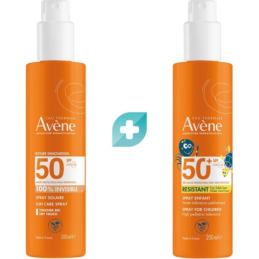 Σετ Avene Invisible Sun Care Spray Spf50, 200ml & Kids Spray Spf50+, 200ml Σετ Avene Invisible Sun Care Spray Spf50, 200ml & Kids Spray Spf50+, 200ml