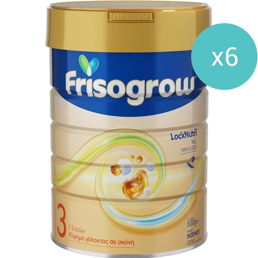 Σετ Nounou Frisogrow 3 MLC, GOS & HiMO 1-3 Years 4.800g (6x800g) Σετ Nounou Frisogrow 3 MLC, GOS & HiMO 1-3 Years 4.800g (6x800g)