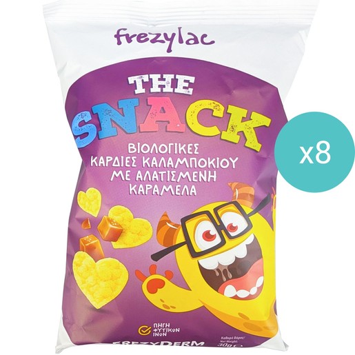 Σετ Frezyderm Frezylac The Snack Organic Corn Hearts Salted Caramel 240g (8x30g)