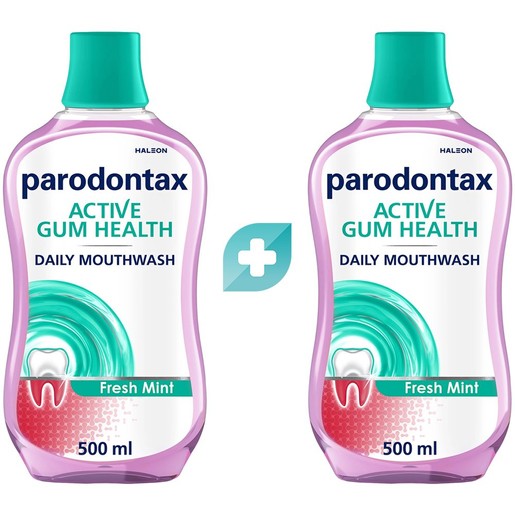 Σετ Parodontax Active Gum Health Daily Mouthwash 1Lt  (2x500ml)