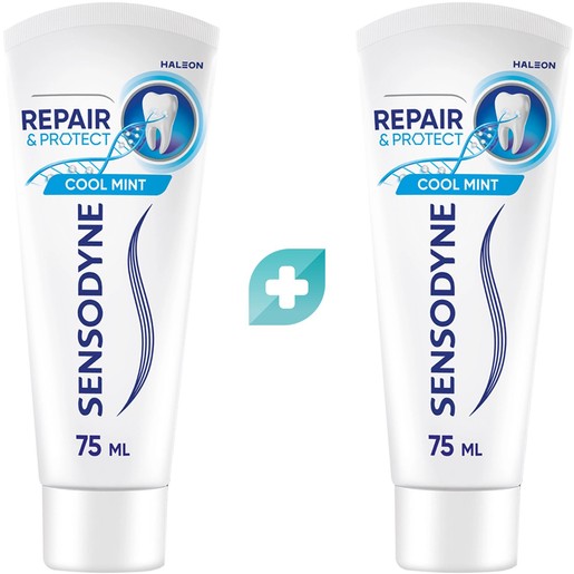 Σετ Sensodyne Repair & Protect Cool Mint Toothpaste 150ml (2x75ml)