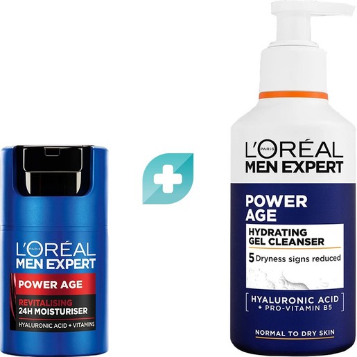 Σετ L\'Oreal Paris Men Expert Power Age Revitalising Face Cream 50ml & Hydrating Cleanser Gel 260ml