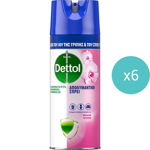 Σετ Dettol All in One Orchard Blossom Spray 2.400ml (400mlx6)