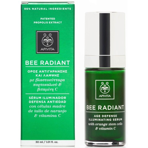 Apivita Bee Radiant Serum Ορός Αντιγήρανσης & Λάμψης με Βλαστοκύτταρα Πορτοκαλιού & Βιταμίνη C 30ml Apivita Bee Radiant Serum Ορός Αντιγήρανσης & Λάμψης με Βλαστοκύτταρα Πορτοκαλιού & Βιταμίνη C 30ml