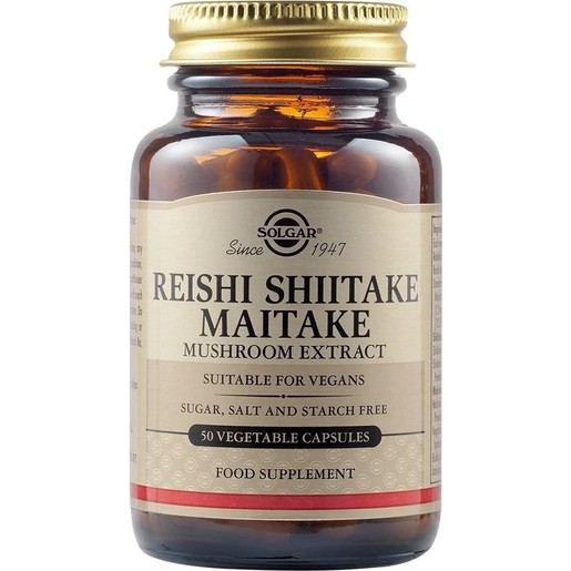 Solgar Reishi Shiitake Maitake Mushroom Extract 50veg.caps
