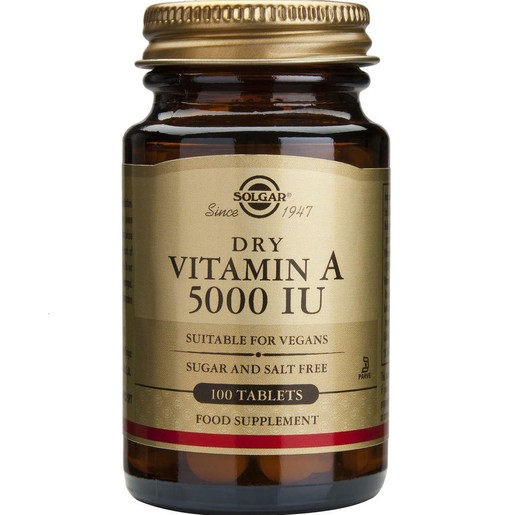 Solgar Dry Vitamin A  5000IU, 100tabs