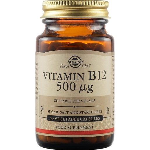 Solgar Vitamin B12 500μg, 50veg.caps