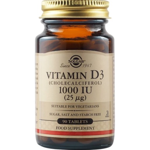 Solgar Vitamin D3 1000IU, 90tabs