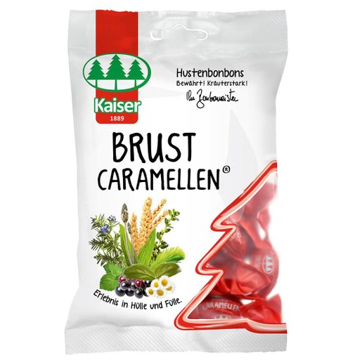 Kaiser Brust Caramellen Καραμέλες με 15 Βότανα & Έλαια, Χωρίς Ζάχαρη 60gr Kaiser Brust Caramellen Καραμέλες με 15 Βότανα & Έλαια, Χωρίς Ζάχαρη 60gr