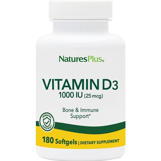 Natures Plus Vitamin D3 1000IU 180 Softgels