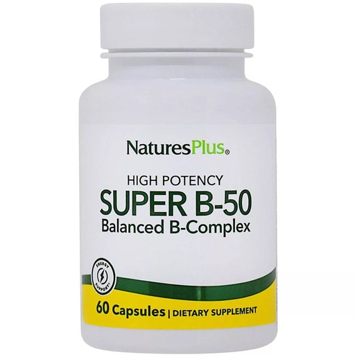 Natures Plus Super B-50 Συμπλήρωμα Διατροφής με Βιταμίνες Β 60caps Natures Plus Super B-50 Συμπλήρωμα Διατροφής με Βιταμίνες Β 60caps