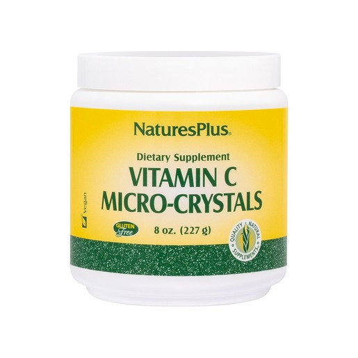 Natures Plus Vitamin C Micro Crystals Συμπλήρωμα Διατροφής, Αντιοξειδωτική Βιταμίνη C σε Σκόνη 227gr