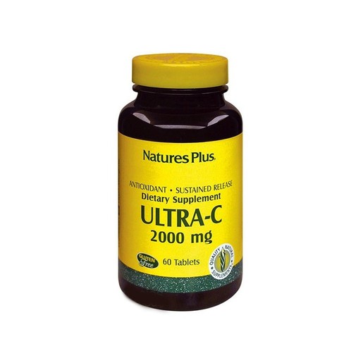 Natures Plus Ultra C 2000mg Συμπλήρωμα Διατροφής, Ιδιαίτερα Πλούσια Πηγή Βιταμίνης C Σταδιακής Αποδέσμευσης 60tabs Natures Plus Ultra C 2000mg Συμπλήρωμα Διατροφής, Ιδιαίτερα Πλούσια Πηγή Βιταμίνης C Σταδιακής Αποδέσμευσης 60tabs