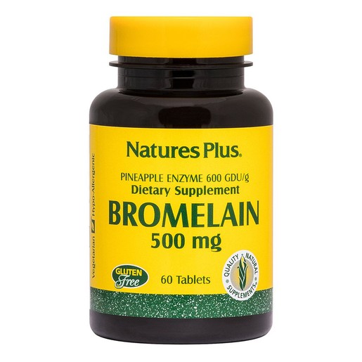 Nature\'s Plus Bromelain 500mg Συμπλήρωμα Διατροφής Βρομελίνη Μεγάλης Ενζυματικής Ενεργότητας 60caps Nature\'s Plus Bromelain 500mg Συμπλήρωμα Διατροφής Βρομελίνη Μεγάλης Ενζυματικής Ενεργότητας 60caps
