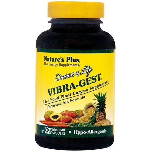 Nature\'s Plus Source of Life Vibra-Gest Συμπλήρωμα Διατροφής, Φυτική Φόρμουλα Ενζύμων και Προβιοτικών 90Veg.Caps Nature\'s Plus Source of Life Vibra-Gest Συμπλήρωμα Διατροφής, Φυτική Φόρμουλα Ενζύμων και Προβιοτικών 90Veg.Caps