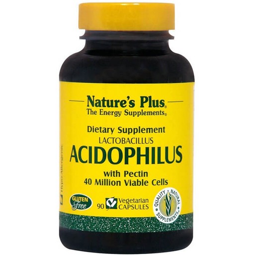 Nature\'s Plus Acidophilus With Pectin Συμπλήρωμα Διατροφής, Προβιοτικό που Βοηθά στην Υποστήριξη της Υγιούς Πέψης 90Veg.Caps Nature\'s Plus Acidophilus With Pectin Συμπλήρωμα Διατροφής, Προβιοτικό που Βοηθά στην Υποστήριξη της Υγιούς Πέψης 90Veg.Caps