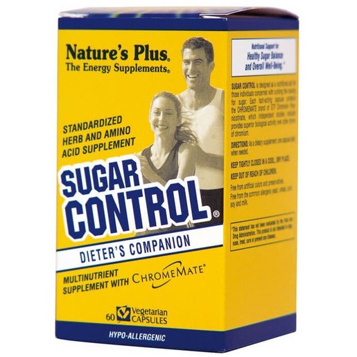 Nature\'s Plus Control Sugar Φόρμουλα που Βοηθά στην Καταπολέμηση της Βουλιμίας για Γλυκά και Ζάχαρη, Υποαλλεγικό 60Veg.Caps Nature\'s Plus Control Sugar Φόρμουλα που Βοηθά στην Καταπολέμηση της Βουλιμίας για Γλυκά και Ζάχαρη, Υποαλλεγικό 60Veg.Caps