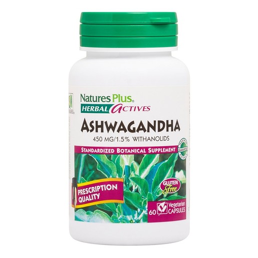 Natures Plus Herbal Actives Ashwagandha 450mg Συμπλήρωμα Διατροφής για Τόνωση & Ενίσχυση Ανοσοποιητικού 60caps Natures Plus Herbal Actives Ashwagandha 450mg Συμπλήρωμα Διατροφής για Τόνωση & Ενίσχυση Ανοσοποιητικού 60caps