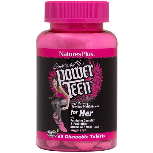 Natures Plus Power Teen For Her 60 Chew.tabs