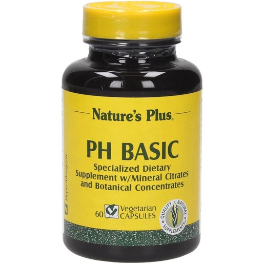 Nature\'s Plus pH Basic Συμπλήρωμα Διατροφής για την Απομάκρυνση των Περιττών Οξέων Φυτικές 60 Κάψουλες Nature\'s Plus pH Basic Συμπλήρωμα Διατροφής για την Απομάκρυνση των Περιττών Οξέων Φυτικές 60 Κάψουλες