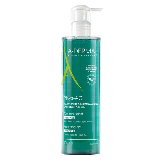 A-Derma Phys-AC Gel Moussant Purifiant 400ml A-Derma Phys-AC Gel Moussant Purifiant 400ml