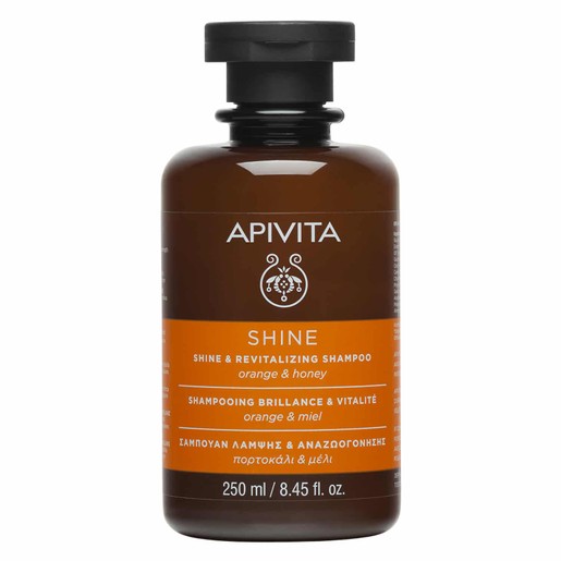 Apivita Shine & Revitalizing Shampoo With Orange & Honey 250ml