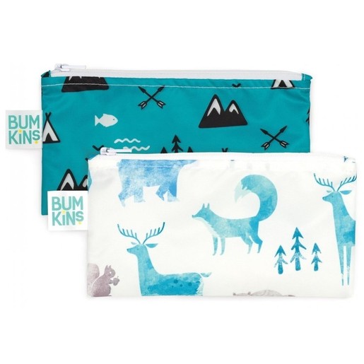 Bumkins Small Snack Bag 9cm x 18cm, 2 Τεμάχια - Boys