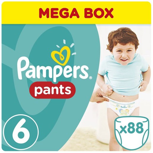 Pampers Pants Mega Box No6 Extra Large (16+kg) 88 πάνες Pampers Pants Mega Box No6 Extra Large (16+kg) 88 πάνες