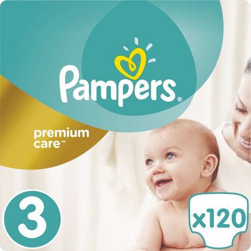 Pampers Premium Care Νο3 (5-9kg) 120 πάνες Pampers Premium Care Νο3 (5-9kg) 120 πάνες