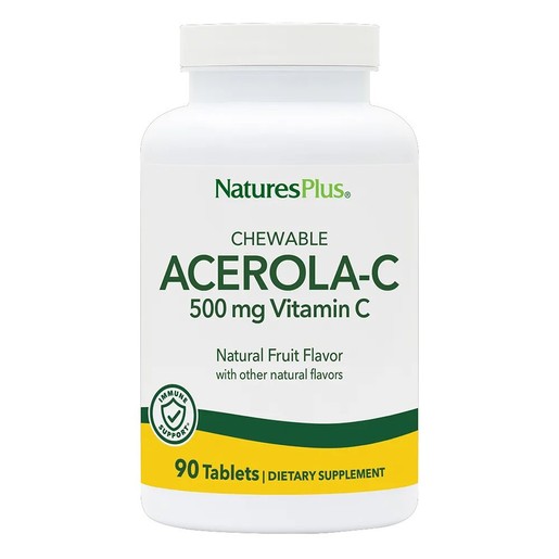 Natures Plus Chewable Acerola-C Complex 500mg Vitamin C 90tabs Natures Plus Chewable Acerola-C Complex 500mg Vitamin C 90tabs
