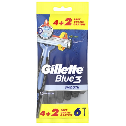Gillette Blue 3 Ξυραφάκια Μιας Χρήσης 4+2 Δώρο Gillette Blue 3 Ξυραφάκια Μιας Χρήσης 4+2 Δώρο