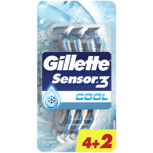 Gillette Sensor 3 Cool Comfort Disposable Razor 6 Τεμάχια