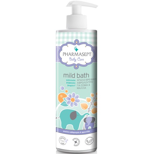 Pharmasept Baby Care Mild Bath Παιδικό Αφρόλουτρο για Σώμα & Μαλλιά Χωρίς Αλκάλια ή Σαπούνι με Ουδέτερο pH7 500ml Pharmasept Baby Care Mild Bath Παιδικό Αφρόλουτρο για Σώμα & Μαλλιά Χωρίς Αλκάλια ή Σαπούνι με Ουδέτερο pH7 500ml