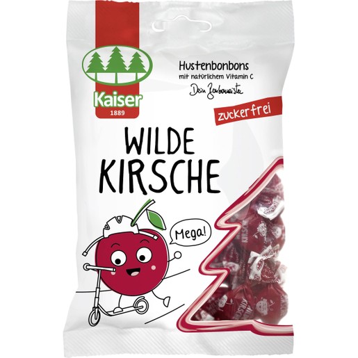 Kaiser Wilde Kirsche Παιδικές Καραμέλες για το Βήχα Χωρίς Ζάχαρη με Άγριο Κεράσι & Φυσική Βιταμίνη C 60gr Kaiser Wilde Kirsche Παιδικές Καραμέλες για το Βήχα Χωρίς Ζάχαρη με Άγριο Κεράσι & Φυσική Βιταμίνη C 60gr