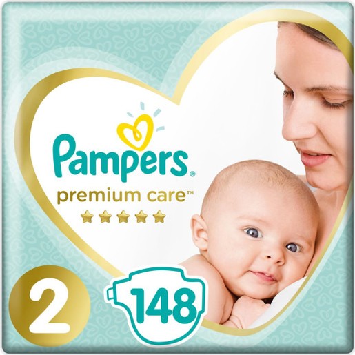 Pampers Premium Care Πάνες No 2 (4-8kg) 148 πάνες Pampers Premium Care Πάνες No 2 (4-8kg) 148 πάνες