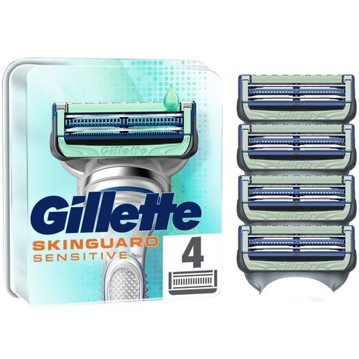 Gillette SkinGuard Sensitive Ανταλλακτικές Κεφαλές 4 Τεμάχια