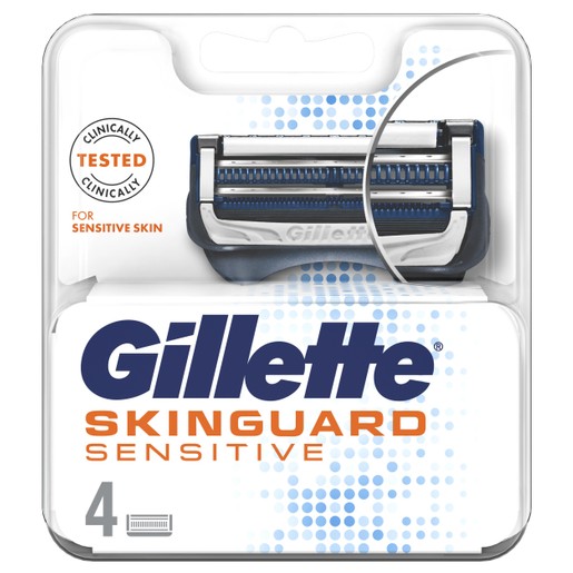 Gillette SkinGuard Sensitive Ανταλλακτικές Κεφαλές 4 Τεμάχια Gillette SkinGuard Sensitive Ανταλλακτικές Κεφαλές 4 Τεμάχια