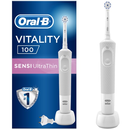 Oral-B Vitality 100 Sensi Ultra Thin Box Ηλεκτρική Οδοντόβουρτσα για Ευαίσθητα Δόντια & Ούλα με Ενσωματωμένο Χρονόμετρο 2 Λεπτών Oral-B Vitality 100 Sensi Ultra Thin Box Ηλεκτρική Οδοντόβουρτσα για Ευαίσθητα Δόντια & Ούλα με Ενσωματωμένο Χρονόμετρο 2 Λεπτών
