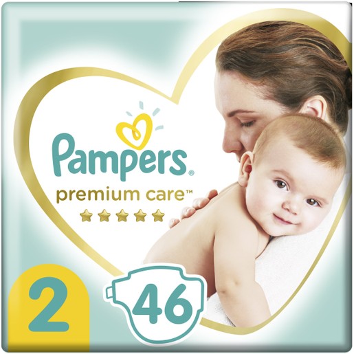 Pampers Premium Care Νο2 (4-8kg) 46 πάνες Pampers Premium Care Νο2 (4-8kg) 46 πάνες