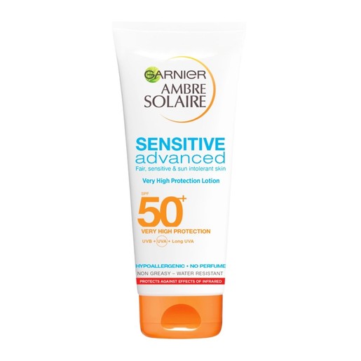 Garnier Ambre Solaire Sensitive Advanced Emulsion Spf50+ Πολύ Υψηλή Αντηλιακή Προστασία για την Ευαίσθητη Επιδερμίδα 200ml Garnier Ambre Solaire Sensitive Advanced Emulsion Spf50+ Πολύ Υψηλή Αντηλιακή Προστασία για την Ευαίσθητη Επιδερμίδα 200ml