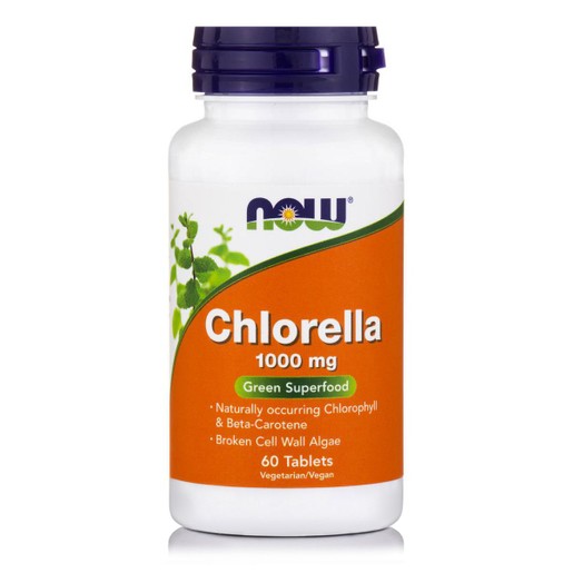 Now Foods Chlorella 1000mg Vegeterian Συμπλήρωμα Διατροφής με Αποτοξινωτικές Ιδιότητες για την Διατήρηση Υγιή Οργανισμού 60tabs
